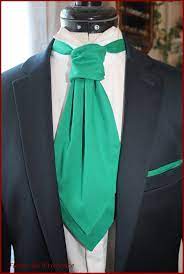 Cravate Ascot Lavallière / pochette costume / boutons manchette unie vert émeraude Homme - Etsy France